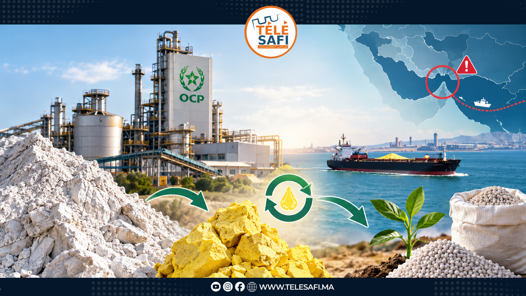 الفوسفوجبس : واش ocp لقات الحل لازمة مضيق هرمز؟
